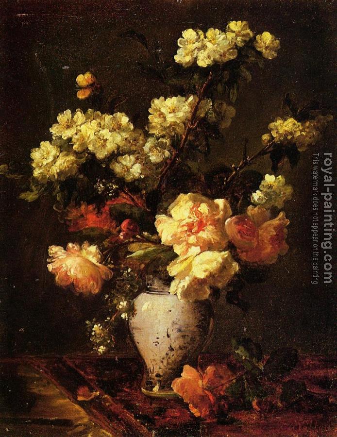 Antoine Vollon : Peonies and Apple Blossoms in a Chinese Vase